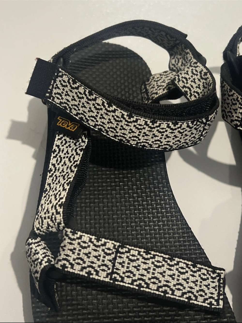 Teva Women’s Black and White Patterned Sport Sandals